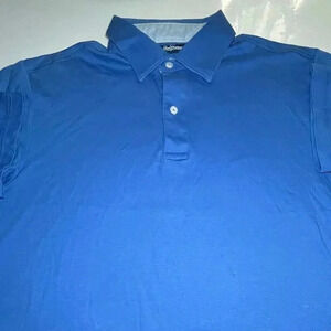 Jack Nicklaus Men Large Golf Shirt Blue Cotton Athletic Sporty Classic Polo‎
